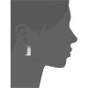 Square Link Hoop Earrings Silver