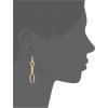 Vince Camuto Linear Hoop Post Earrings Goldtone