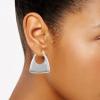 Vince Camuto Silvertone Hallow Hoop Purse Earrings for Women