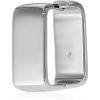 Square Link Hoop Earrings Silver