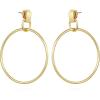 Vince Camuto Gold Tone Drop Dangle Hoop Earrings For Women