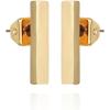 Vince Camuto Gold Tone Vertical Rectangle Bar Stud Earrings For Women