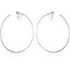 Vince Camuto Silver Tone Extra Large Open Hoop Earrings For Women, Clip On, XL