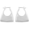 Vince Camuto Silvertone Hallow Hoop Purse Earrings for Women