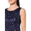Vince Camuto Women’s Sleeveless Boat Neck Sequin Shift Dress(Navy)