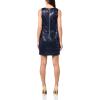 Vince Camuto Women’s Sleeveless Boat Neck Sequin Shift Dress(Navy)