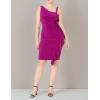 Vince Camuto Womens Stretch Soft Solid Dress(Magenta)