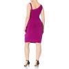 Vince Camuto Womens Stretch Soft Solid Dress(Magenta)