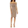 Vince Camuto Women’s Off The Shoulder Sheath Dress(Lilac)