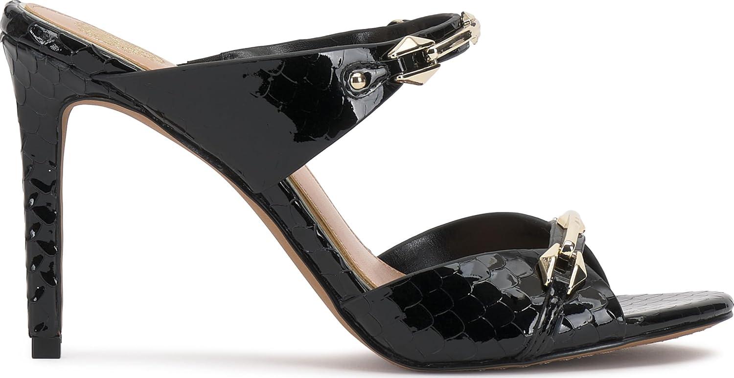 imageVince Camuto Womens Ambra Heeled SandalBlack Patent Leather