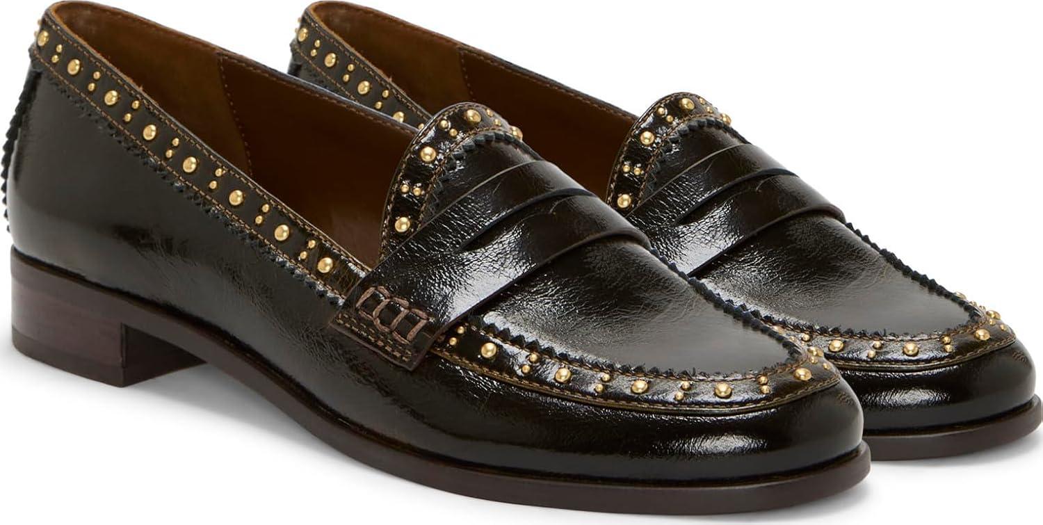 imageVince Camuto Womens Camdyn Loafer FlatSigaro Distressed Leather