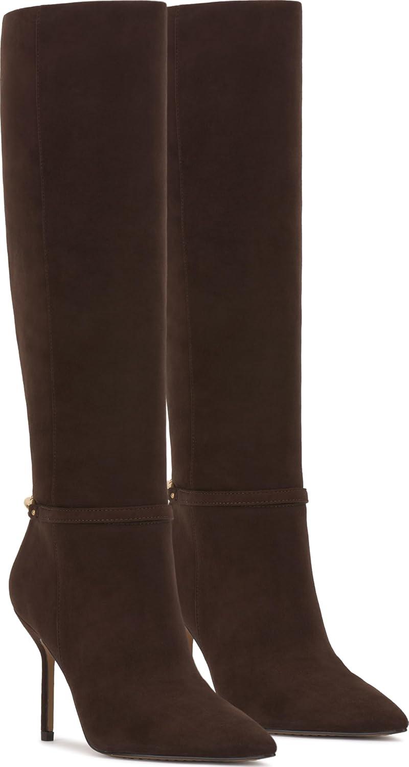 imageVince Camuto Womens Mirtha Wide Calf Knee High BootBrownie Suede