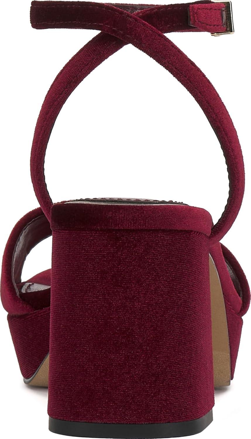 imageVince Camuto Womens Pendreya Platform Sandal WedgePetit Sirah Velvet