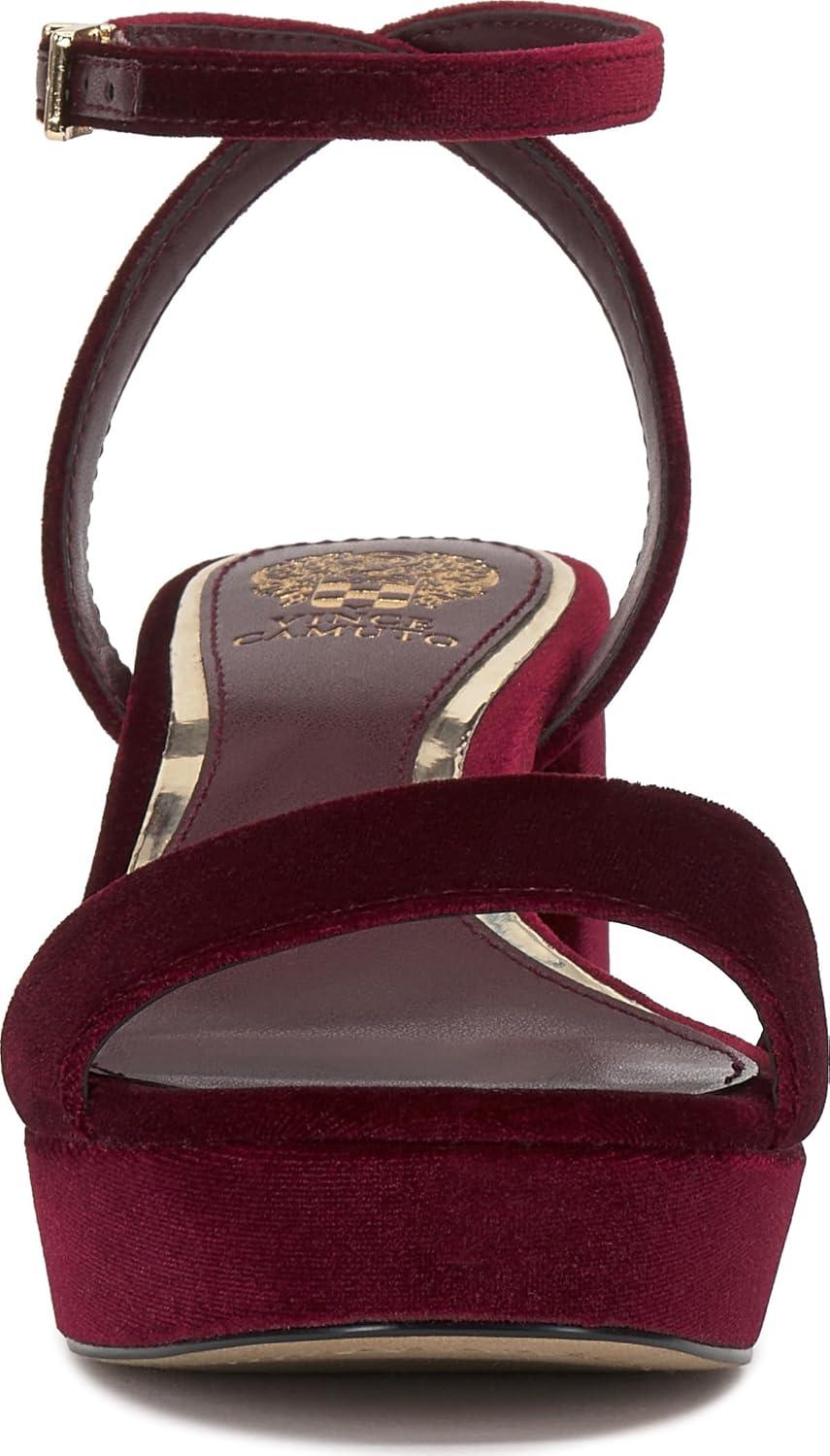 imageVince Camuto Womens Pendreya Platform Sandal WedgePetit Sirah Velvet