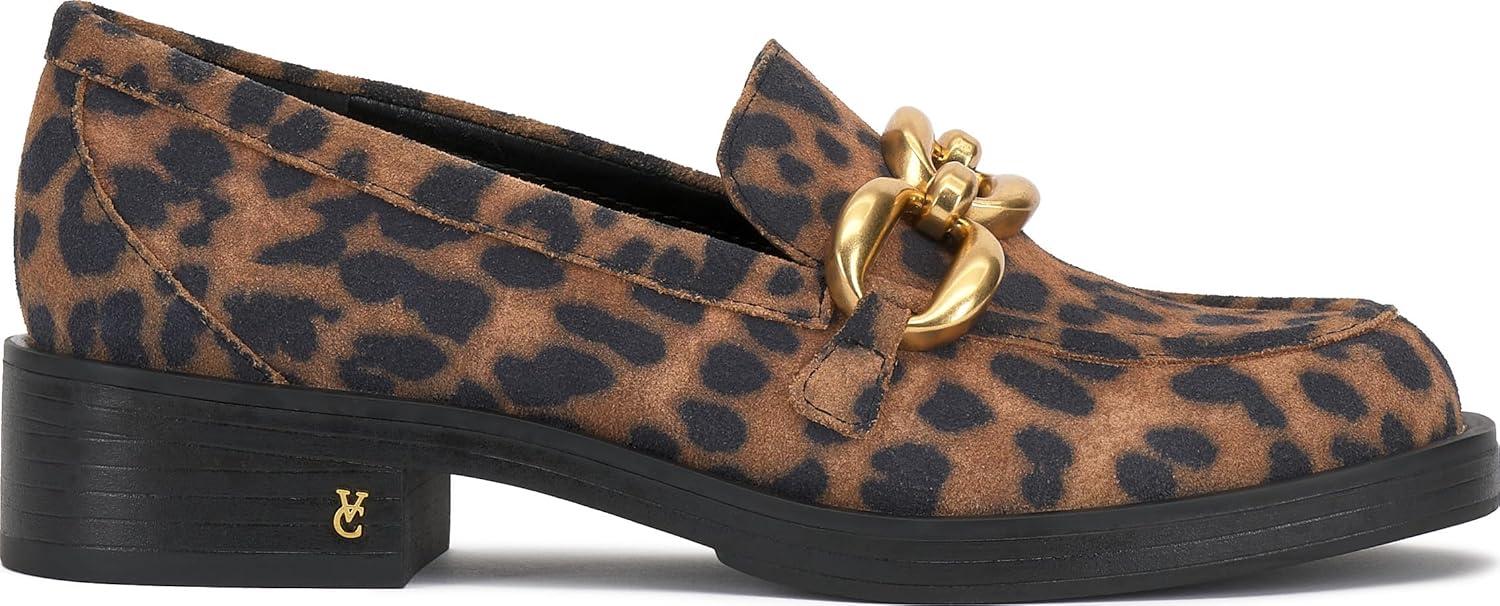 imageVince Camuto Womens Sayer Loafer FlatLeopard Print Suede