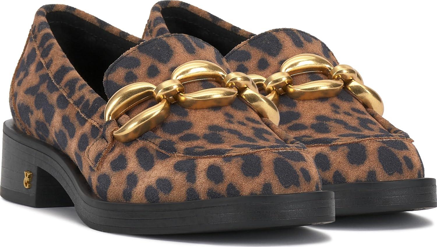 imageVince Camuto Womens Sayer Loafer FlatLeopard Print Suede