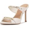 Vince Camuto Women’s Ambra Heeled Sandal(Coconut Cream Leather)