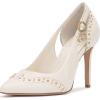 Vince Camuto Women’s Hally Pump(Coconut Cream Leather)