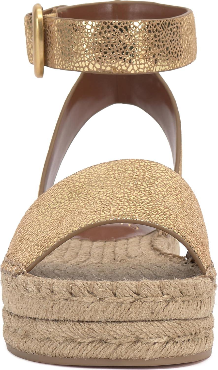 imageVince Camuto Womens Darna Espadrille Wedge SandalNeutral Gold Suede