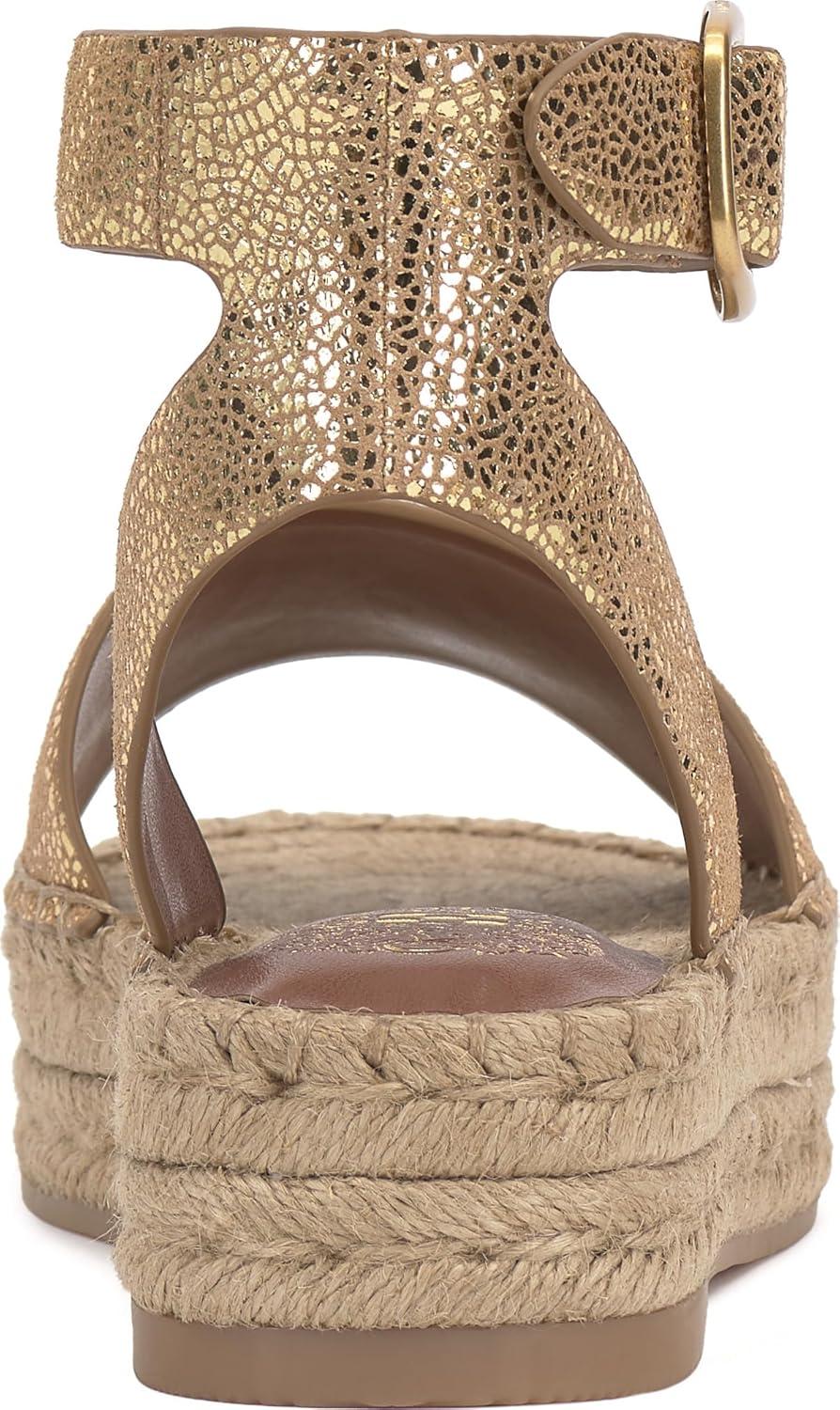 imageVince Camuto Womens Darna Espadrille Wedge SandalNeutral Gold Suede