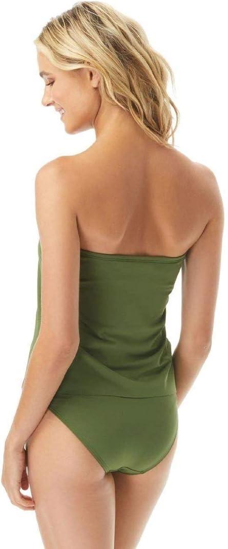 imageVince Camuto Womens Draped Bandini Top Swimsuit with Removable StrapsFern