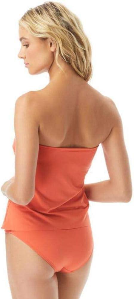 imageVince Camuto Womens Draped Bandini Top Swimsuit with Removable StrapsPoppy