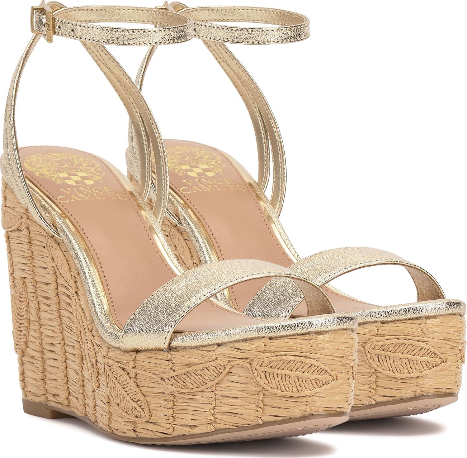 imageVince Camuto Womens Emrey Wedge SandalEgyptian Gold