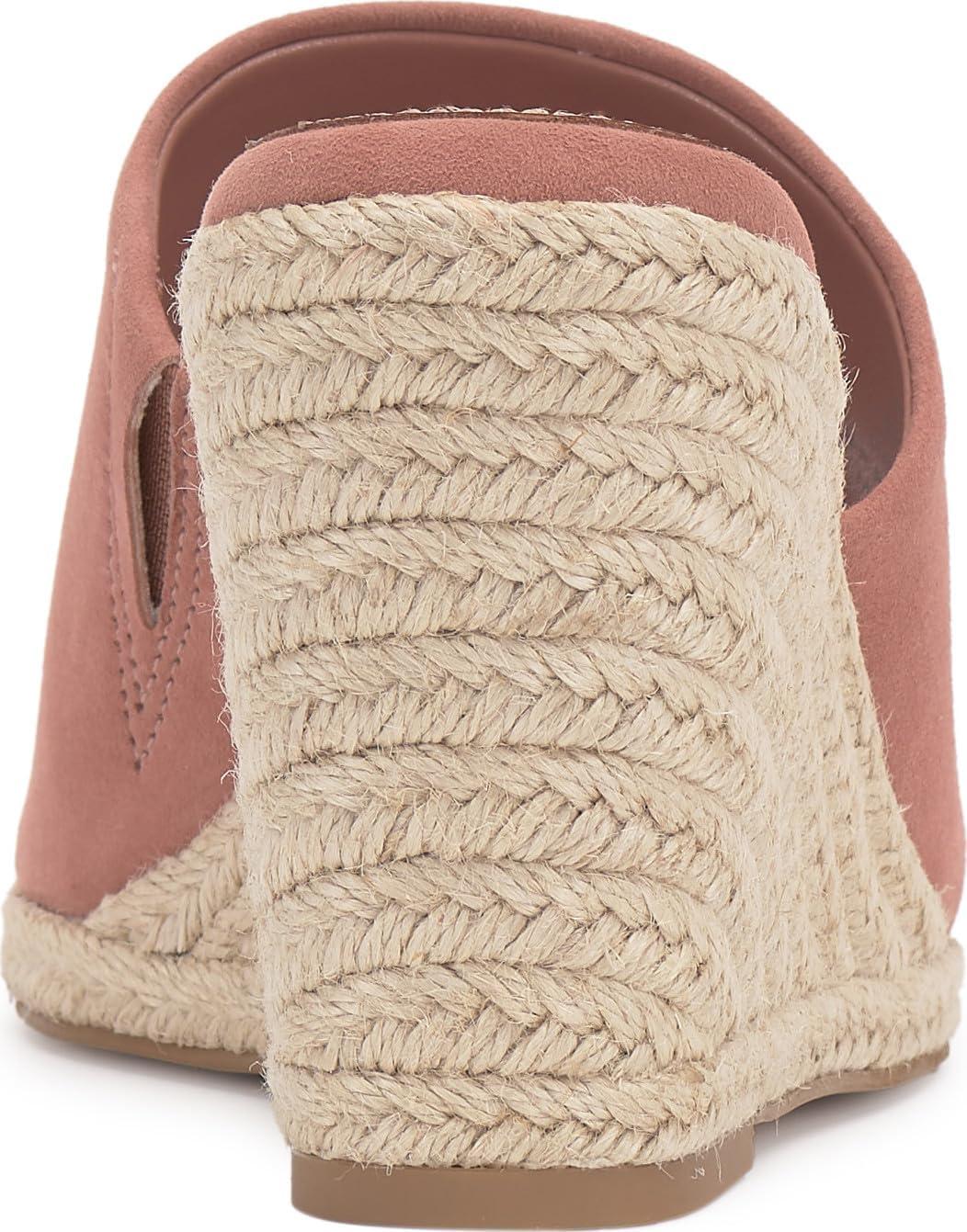 imageVince Camuto Womens Fayla Wedge Sandal Dark Pale Pink Suede 65