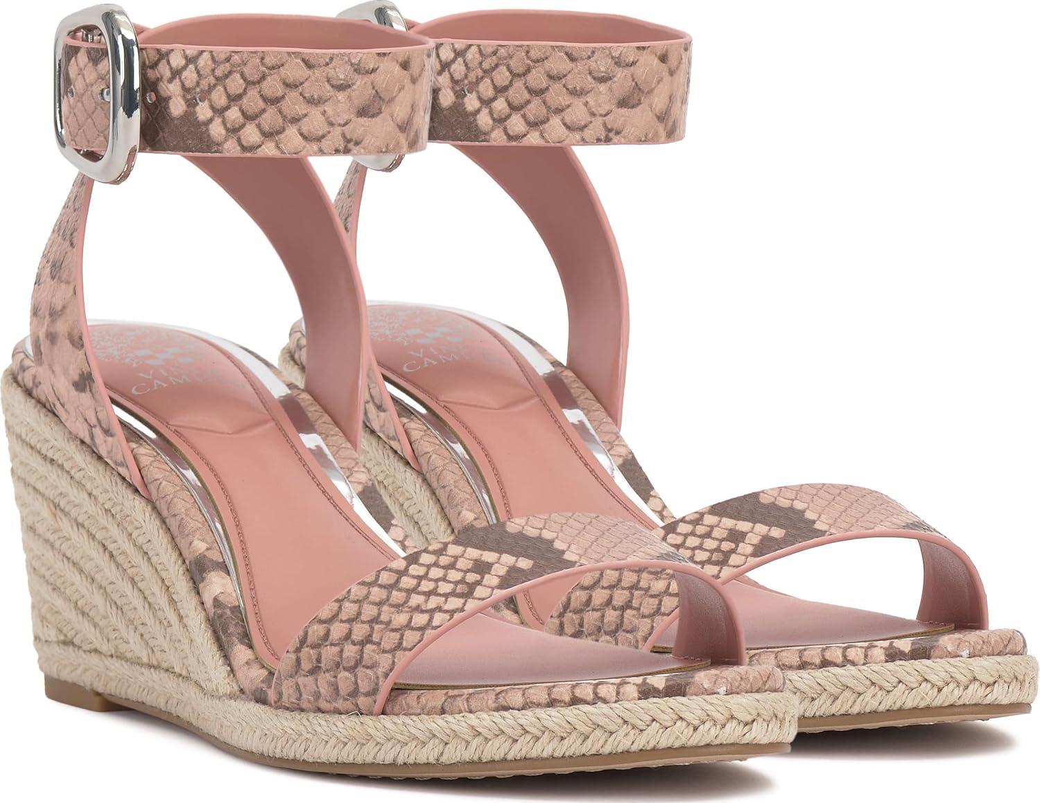imageVince Camuto Womens Felia Wedge SandalPale Pink Snake Print