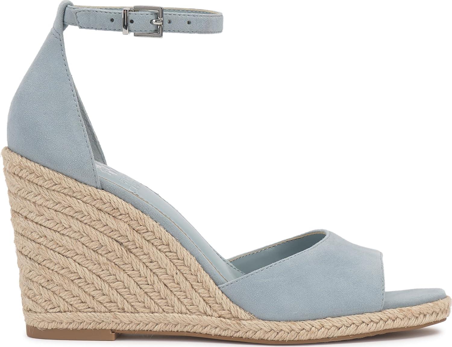 imageVince Camuto Womens Felyn Wedge SandalCeleste Blue Suede