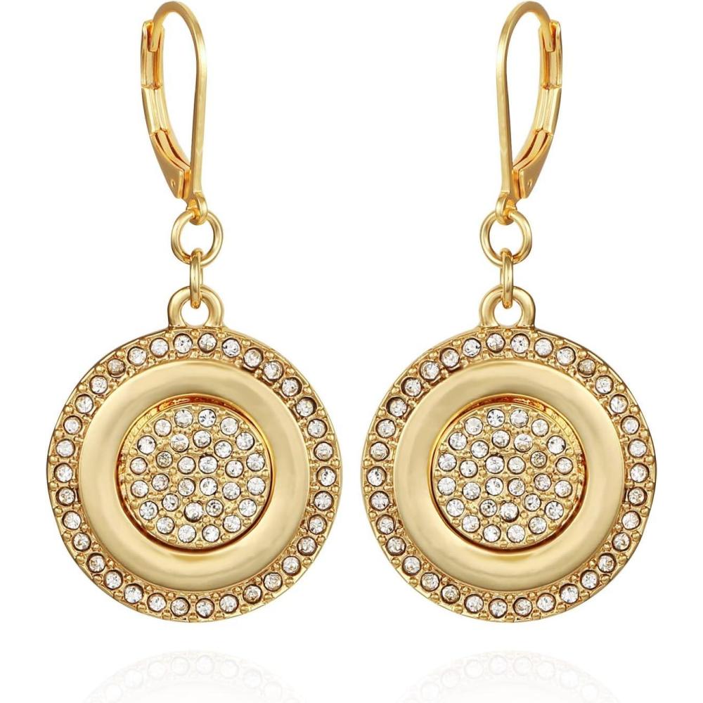 imageVince Camuto GoldTone Pave Coin Drop Earrings For Women