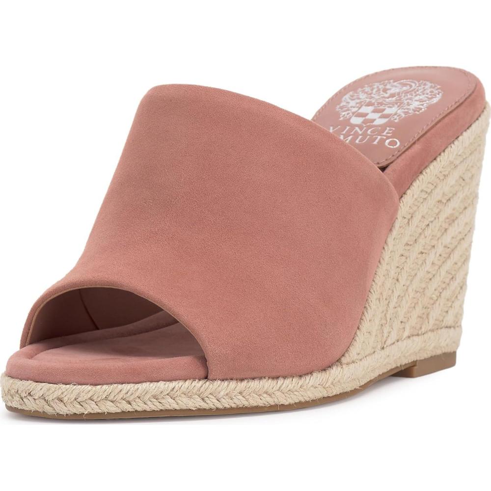imageVince Camuto Womens Fayla Wedge Sandal Dark Pale Pink Suede 65