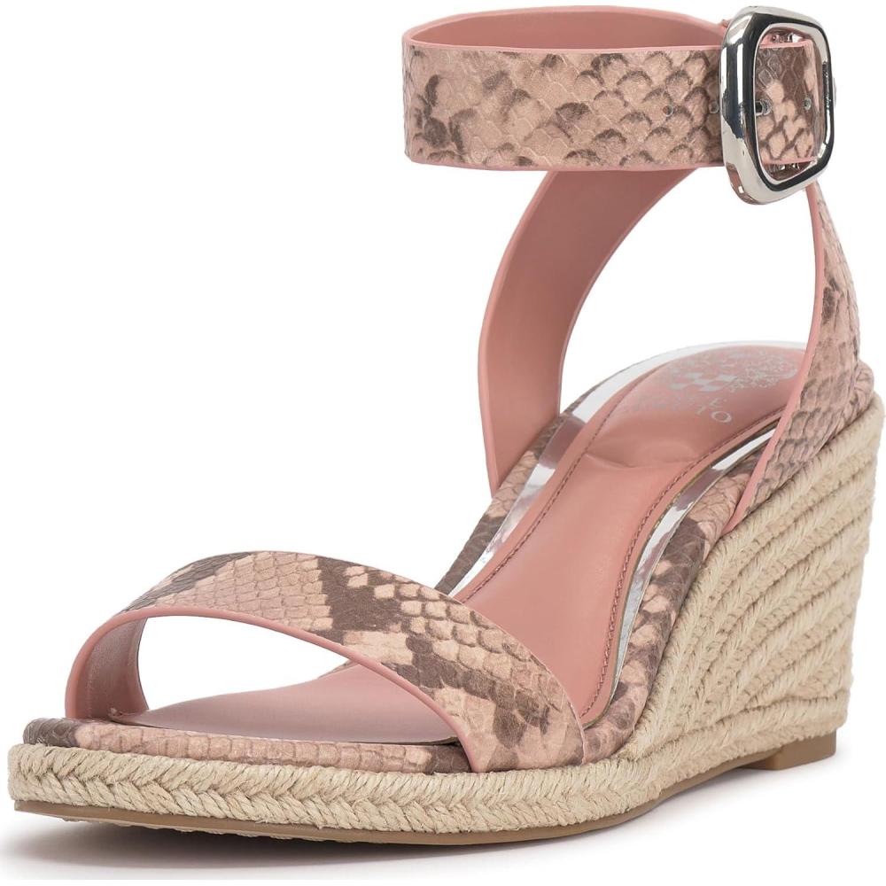 imageVince Camuto Womens Felia Wedge SandalPale Pink Snake Print