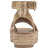 Vince Camuto Women’s Darna Espadrille Wedge Sandal(Neutral Gold Suede)
