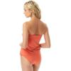Vince Camuto Womens Draped Bandini Top Swimsuit with Removable Straps(Poppy)