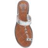 Vince Camuto Women’s Lexiea Flat Sandal(Lux Silver)