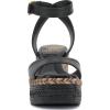 Vince Camuto Women’s Lilla Wedge Sandal(Black)