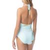 Vince Camuto Women’s Standard Halter One Piece Swimsuit with Removable Soft Cups(Garden Paradise Mist)