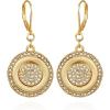 Vince Camuto Gold-Tone Pave Coin Drop Earrings For Women