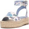 Vince Camuto Women’s Darna Espadrille Wedge Sandal(Trellis Blue Floral)