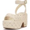 Vince Camuto Women’s Ellah Platform Sandal(Panna Creme)