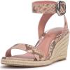 Vince Camuto Women’s Felia Wedge Sandal(Pale Pink Snake Print)