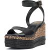 Vince Camuto Women’s Lilla Wedge Sandal(Black)