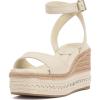 Vince Camuto Women’s Lilla Wedge Sandal(Panna Creme)