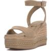 Vince Camuto Women’s Lilla Wedge Sandal(Tortilla Suede)