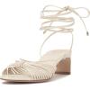 Vince Camuto Women’s Lory Heeled Sandal(Creamy White)