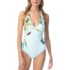 Vince Camuto Women’s Standard Halter One Piece Swimsuit with Removable Soft Cups(Garden Paradise Mist)