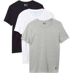 Vince Camuto Men’s Undershirt – 4 Pack Cotton Crewneck T-Shirt (Size: S-XL)((3-pack) Black/Grey Heather/White)