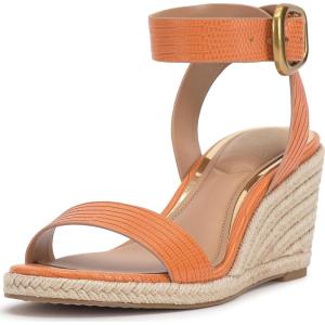 Vince Camuto Women’s Felia Wedge Sandal(Mandarino Lizard Print)
