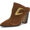 Vince Camuto Women’s Baily Block Heel Mule(Burnt Sugar Suede)